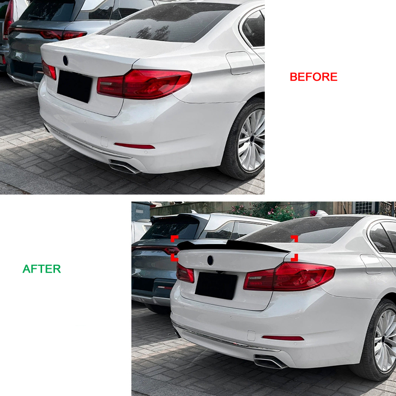 Achterspoiler  BMW 5-Serie G30 Sedan 2016-2023 (ABS Glanzend zwart)