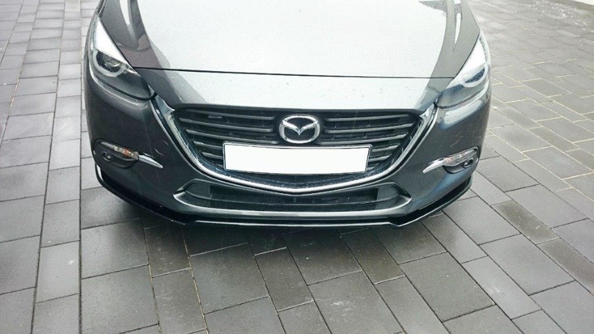 Voorspoiler Mazda 3 BN MK3 Maxton Design glans zwart