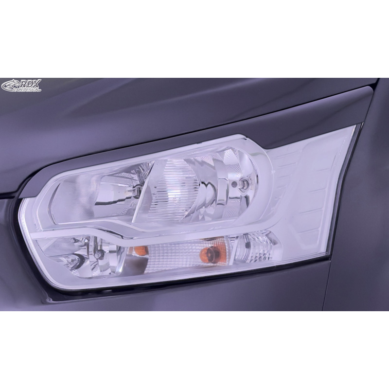 RDX Racedesign Koplampspoilers  Ford Transit (zilveren halogeenkoplampen) 2014- (ABS)