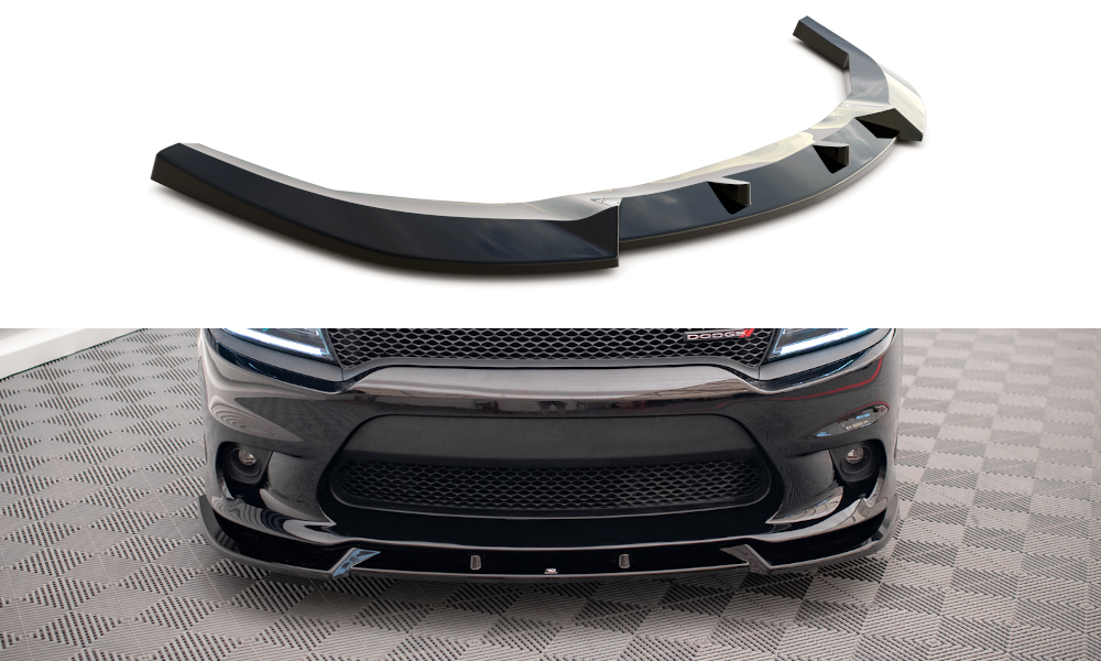 Voorspoiler V.2 Dodge Charger SRT MK7 FL Maxton Glans Zwart
