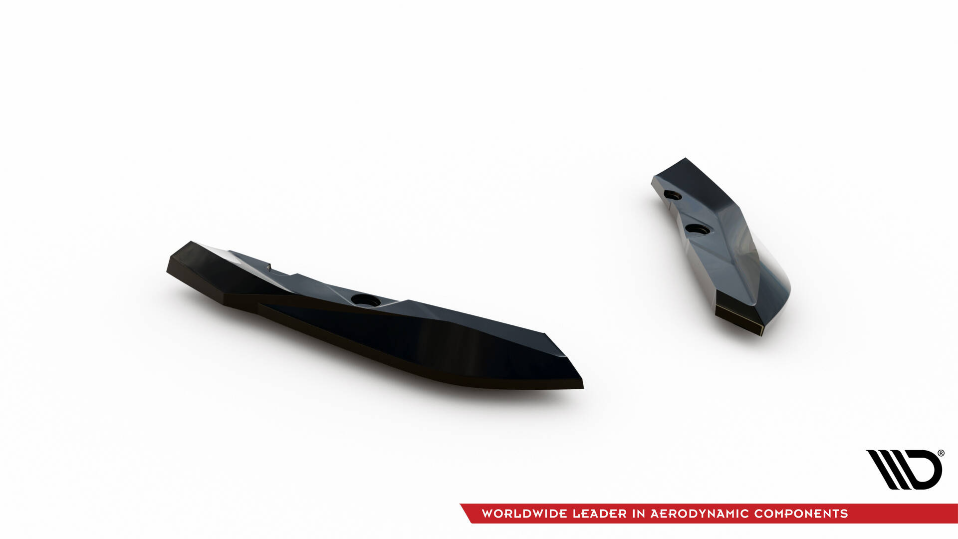 Achterzij spoilers V.4 BMW M135i / 1 M-Pack F70 Maxton Glanzend zwart