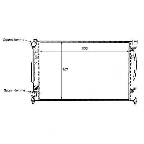 Radiator AUDI A4 94-01 1.6/1.8/1.9TD/TDI