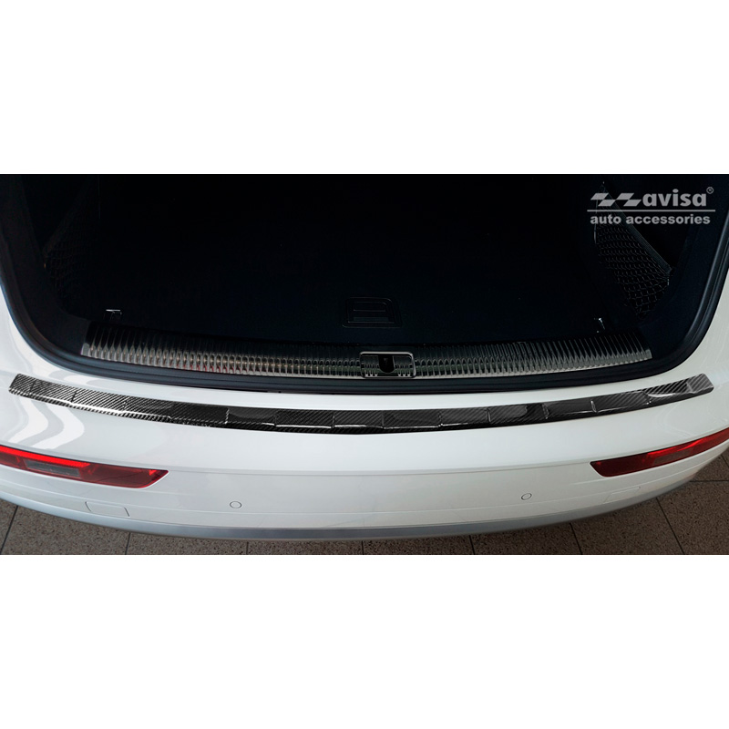 Echt 3D Carbon Achterbumperprotector  Audi Q5 (FY) 2017-2020 & FL 2020-