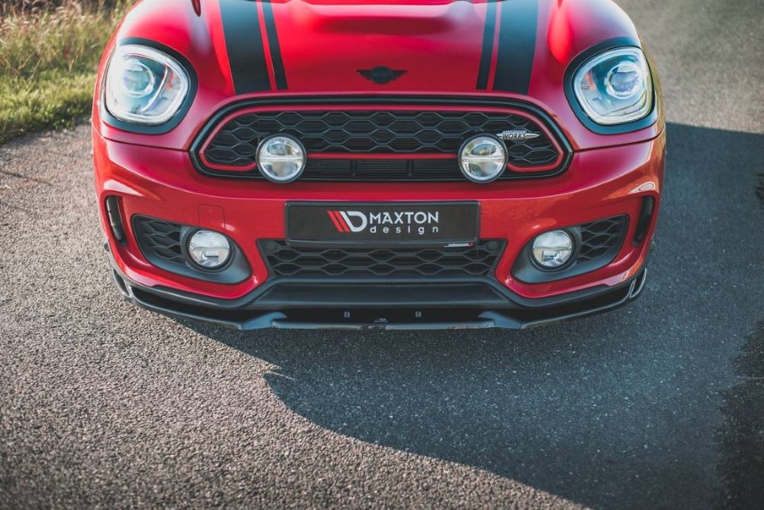 Voorspoiler Mini Countryman F60 Maxton Design glans zwart V.1