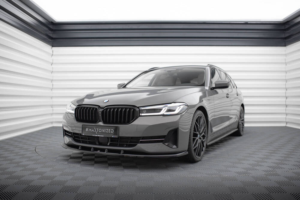 Voorspoiler V.1 BMW 5 Serie FL Maxton Glans Zwart