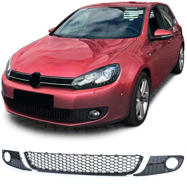 Grill Volkswagen Golf 6 Glans Zwart GTI Look 08-13