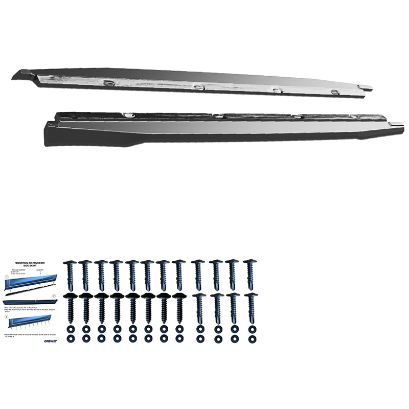Oneway Set Sideskirts  Skoda Kodiaq I (NS7) Sportline & RS Facelift 2021-2024 - Glanzend zwart