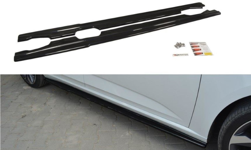 Zijskirts Renault Megane 4 Hatchback Maxton Design glans zwart