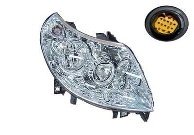 koplamp, H1+H7, elektr verstelb, incl stelmotortje, rechts Citro