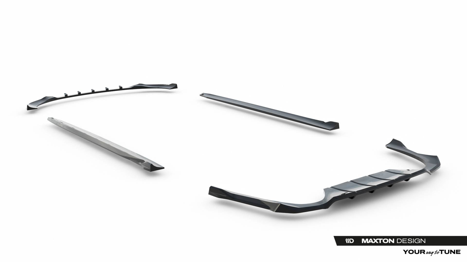 Bodykit Mercedes-AMG E53 Sedan W214 Maxton Glans Zwart