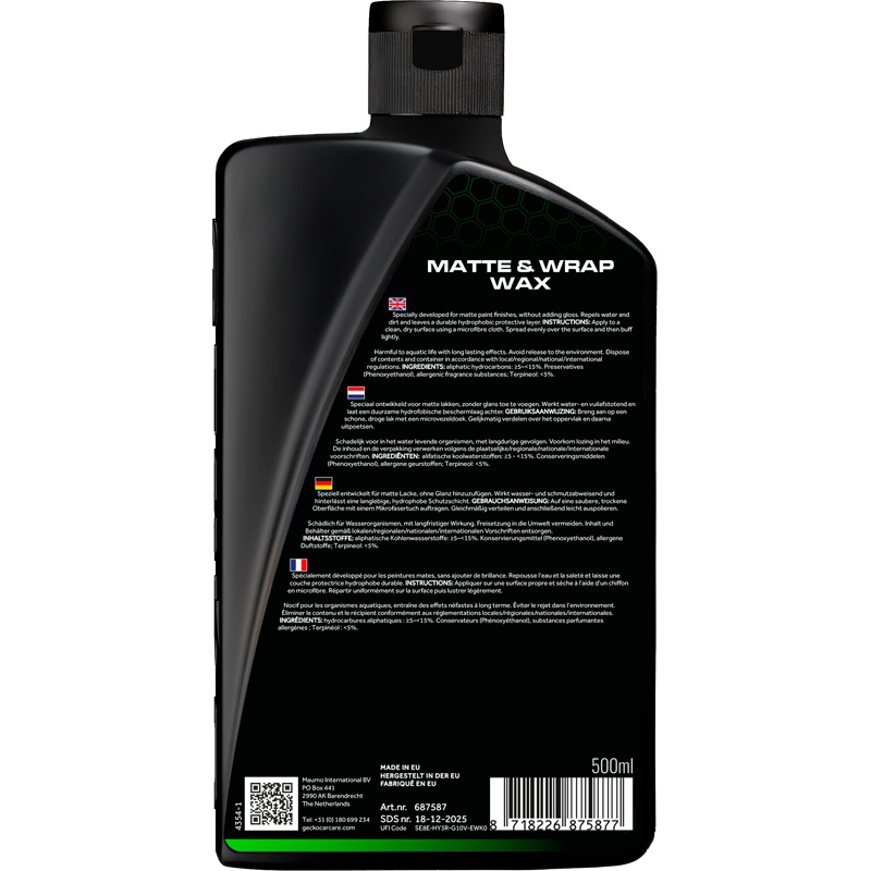 Gecko Wax voor Matte Lak & Wrap 500 ml