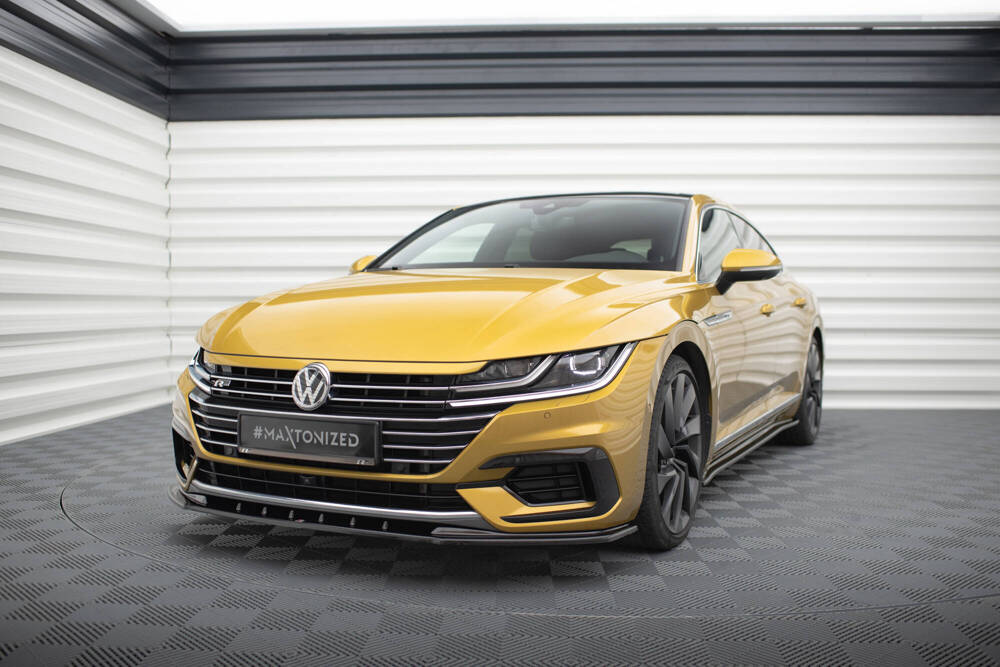Voorspoiler V.3 Volkswagen Arteon Maxton Zwart Glans