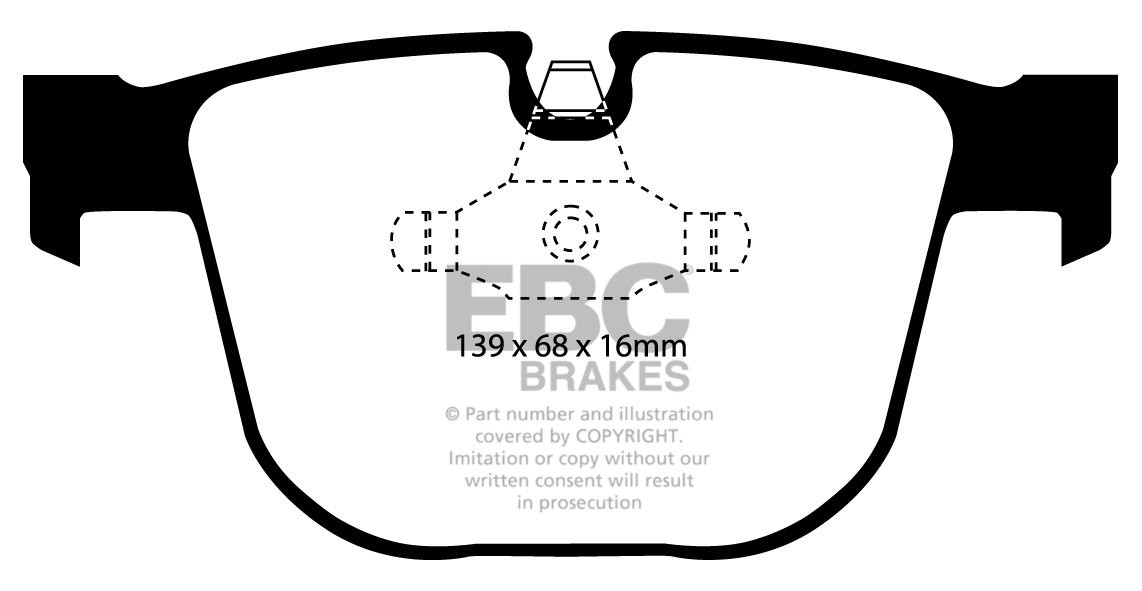 EBC Brakes BMW X6 3.0 Twin TD (40d) 2010-.. Remblokken achterzij