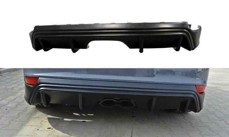 Achter Aanzet Ford Focus ST Mk3 FL (RS-Look) Glanzend Zwart