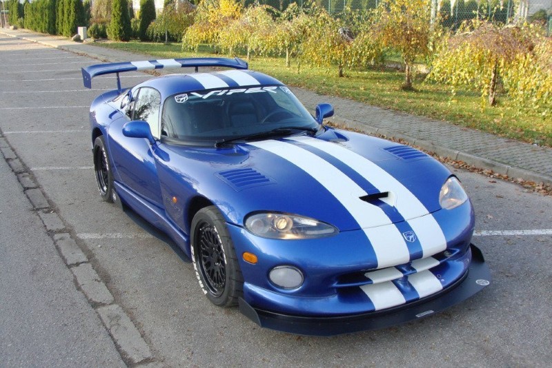 Voorspoiler Dodge Viper GTS Racing Glanzend Zwart