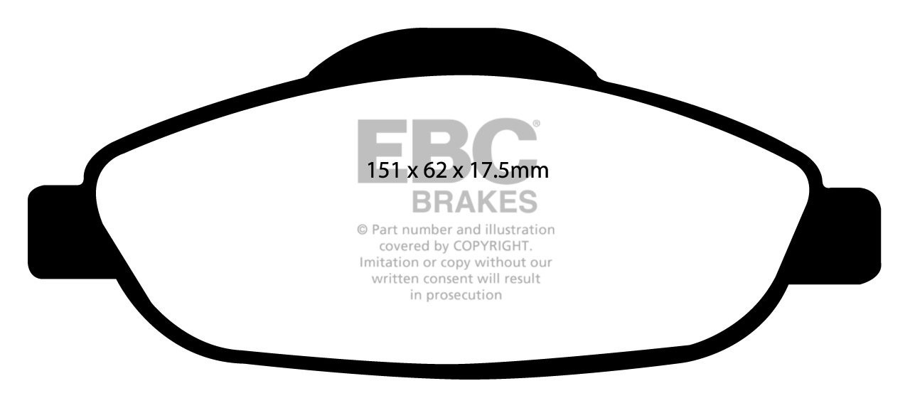 EBC Brakes PEUGEOT 308 SW 1.6 TD SE (110) 2007-.. Remblokken voo