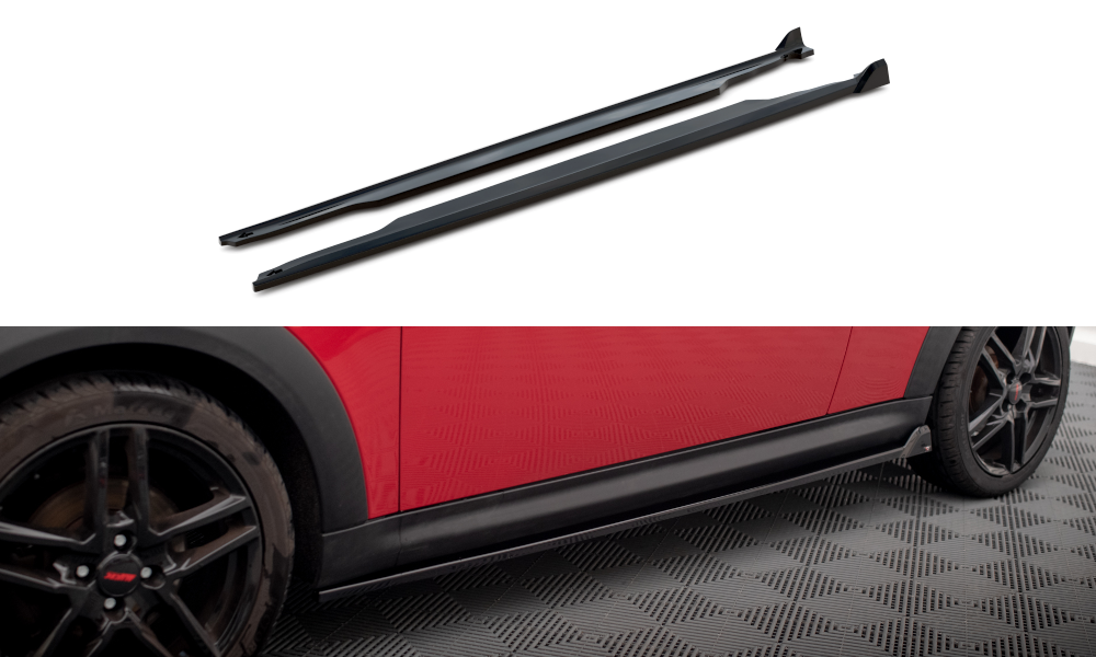 Zijskirts Mini One R56 2006 - 2010 Maxton Glans Zwart