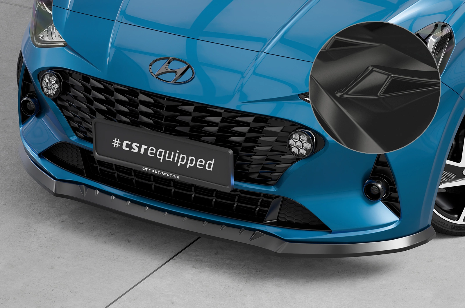 Voorspoiler Hyundai i10 (3e generatie) Glans Zwart (2019–) CSR
