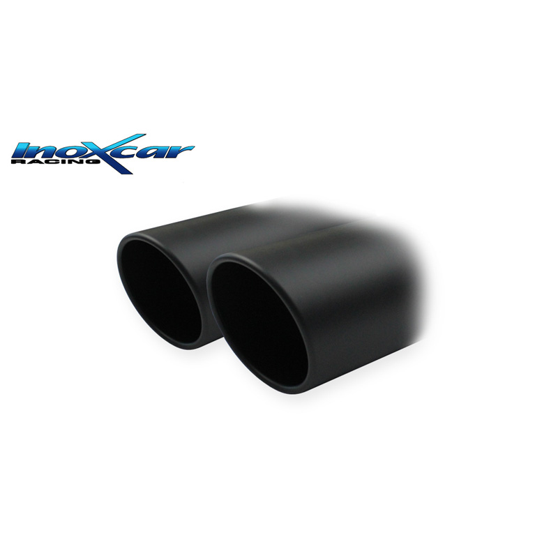 100% RVS Sportuitlaat  Citroën DS3 1.6 Turbo Racing (207pk) 2011- Ø55mm 2x80mm X-Race Black Matt