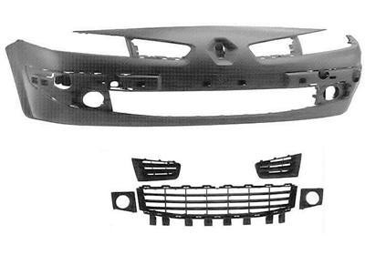 voorbumper, in primer, compleet, 02/2006-Renault Megane, 2002-20