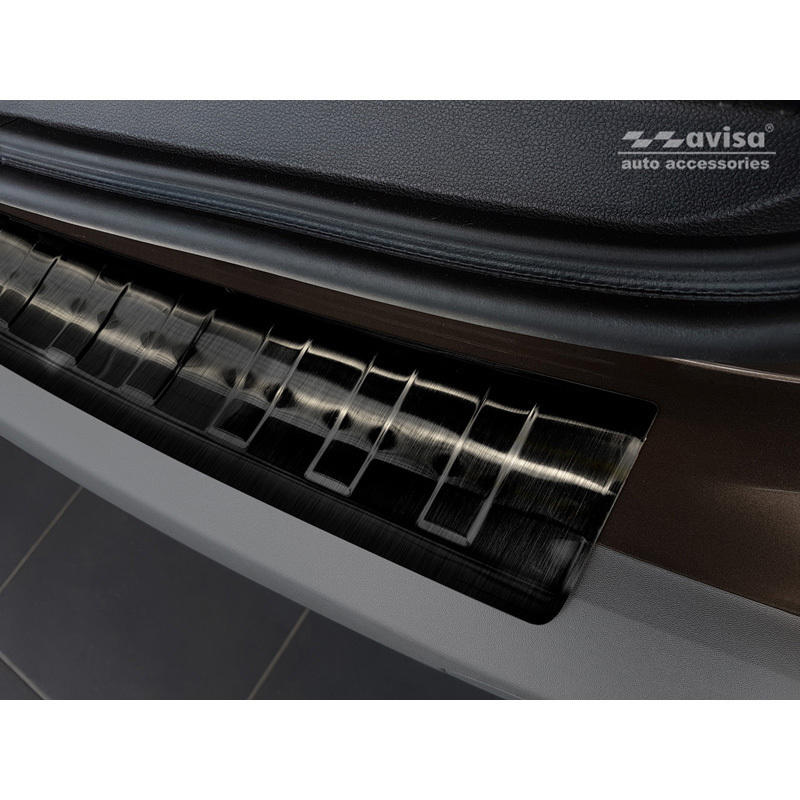 Zwart RVS Achterbumperprotector  Dacia Duster II 2018-2021 & FL 2021-2024 'Ribs'