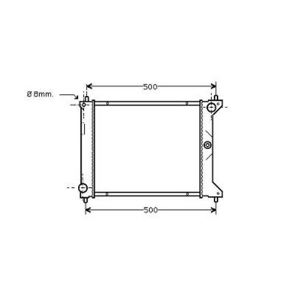 Radiator ROVER 200 91-95 400x400x38 1.92.0 DIESEL +/-AC