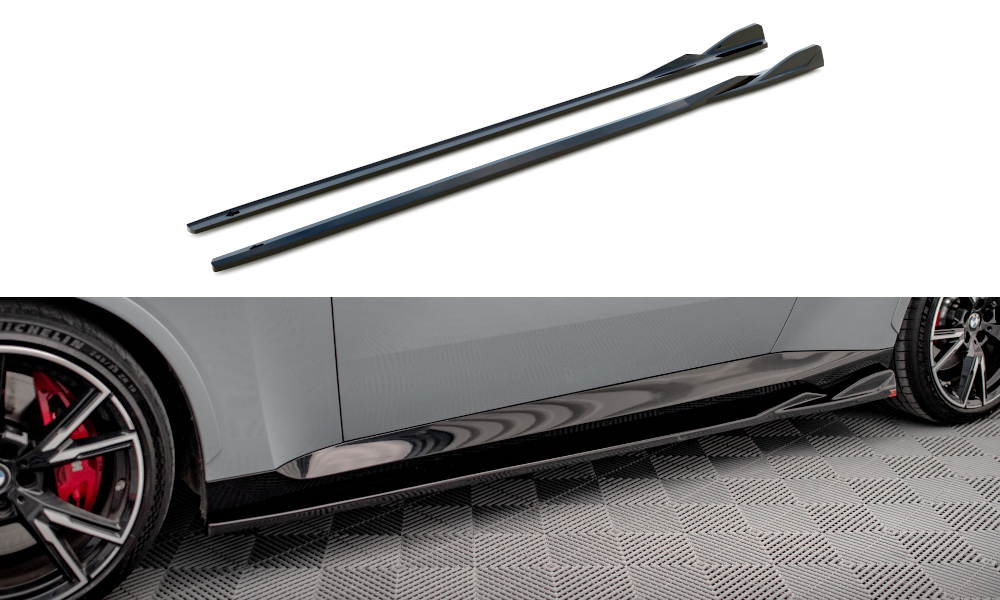 Zijskirts BMW 2 Serie G42 Coupe M Pakket & M240i Maxton Glans Zwart