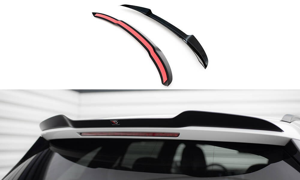 Spoiler Mercedes C Klasse Estate AMG pakket / C43 AMG Maxton Glans Zwart
