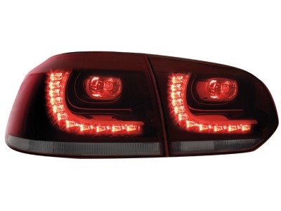 Taillights led VW Golf VI 10/08- R-look red/Smoke