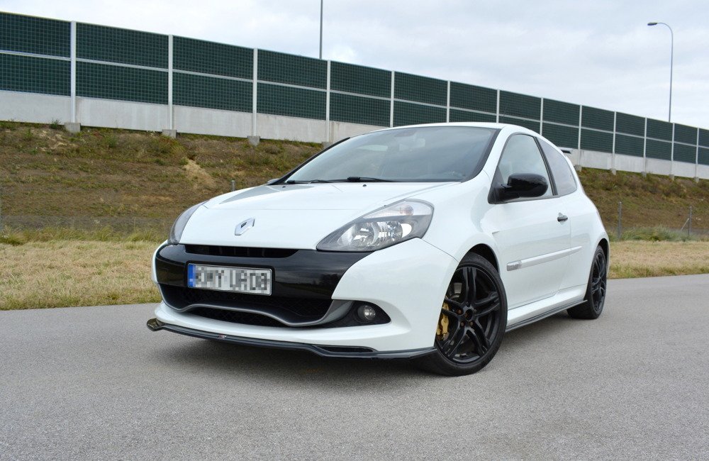 Voorspoiler Renault CLIO RS MK3 Facelift Glans zwart