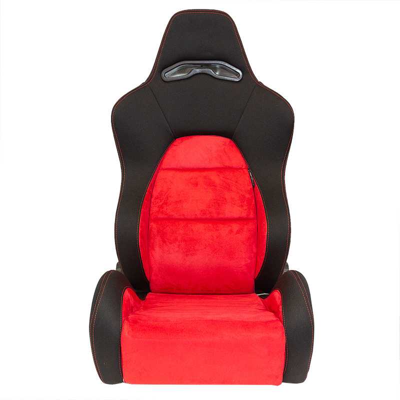 Sportstoel "Eco Soft" Stof/Suede Zwart/Rood