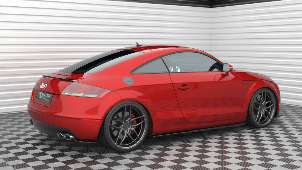 Achter Zij Splitters Audi TT 8J 3.2 Glanzend Zwart Maxton