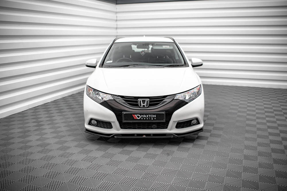 Voorspoiler V.2 Honda Civic Tourer MK9 Maxton Glans Zwart