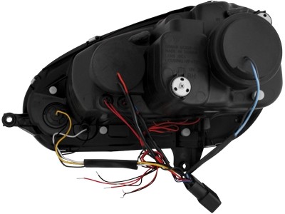 Faros VW Golf V Angel Eyes + LED cromo