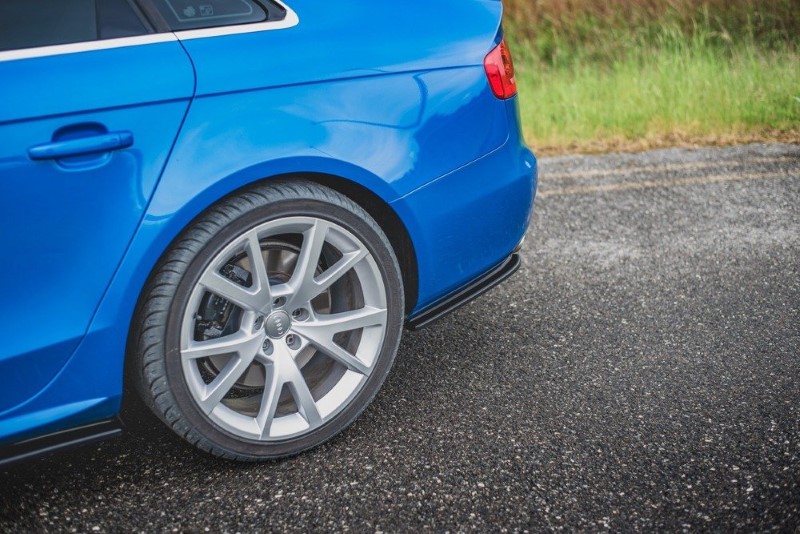 Achterzij Spoilers Audi S4 / A4 S-Line B8 Sedan Glanzend Zwart