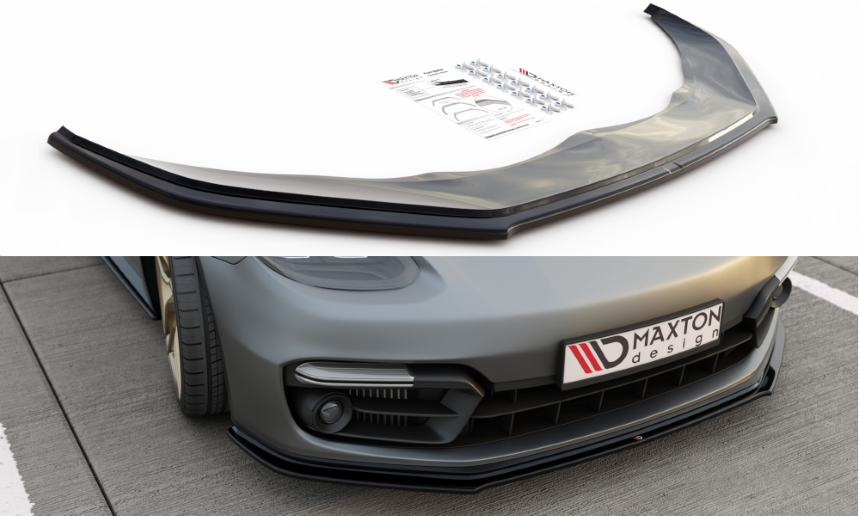 Voorspoiler Porsche Panamera  Sportpakket / GTS 971 Maxton Design glans zwart