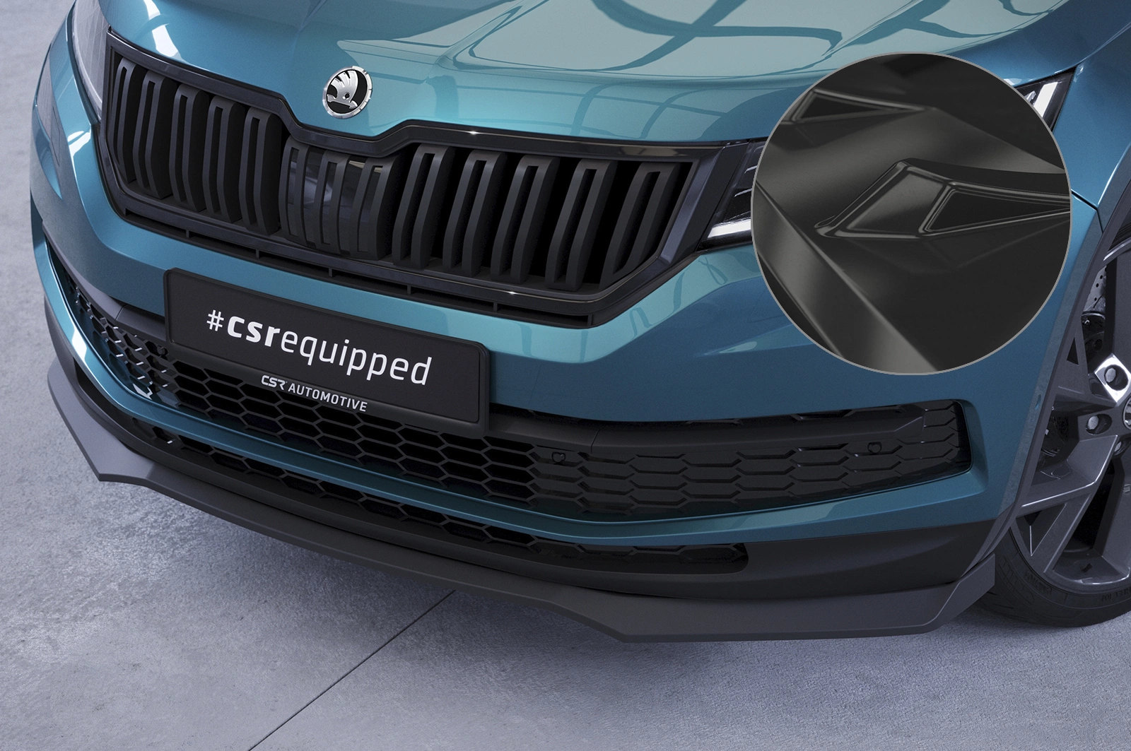 Voorspoiler Skoda Kodiaq glans zwart