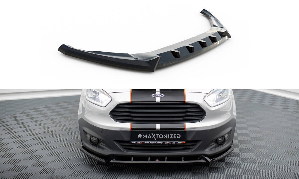 Voorspoiler Ford Transit Courier MK1 Glans Zwart