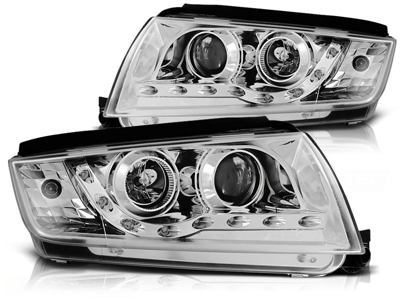 Faros Skoda Fabia 00-04 Dayline Los ojos del Diablo cromo