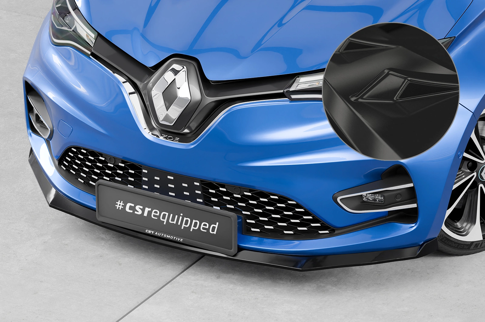 Voorspoiler Renault Zoe (Facelift) glans zwart – CSR Automotive