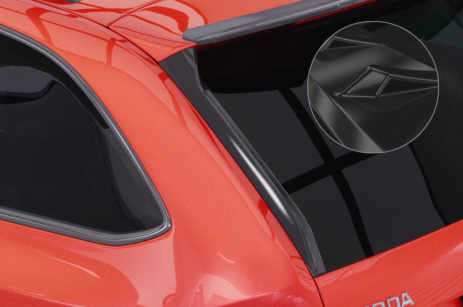 Achterspoiler Skoda Octavia 3 (Typ 5E) RS glans zwart