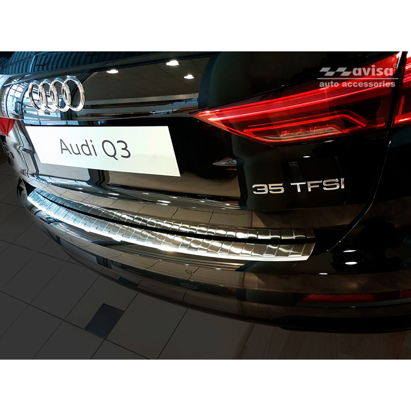 RVS Achterbumperprotector  Audi Q3 II 2019- incl. S-Line 'Ribs'