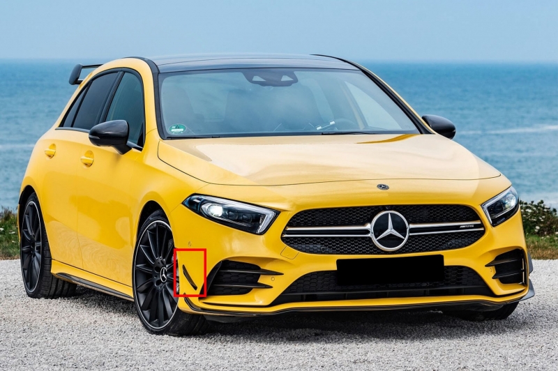 Canards Mercedes A Klasse W177 AMG Look Glans Zwart