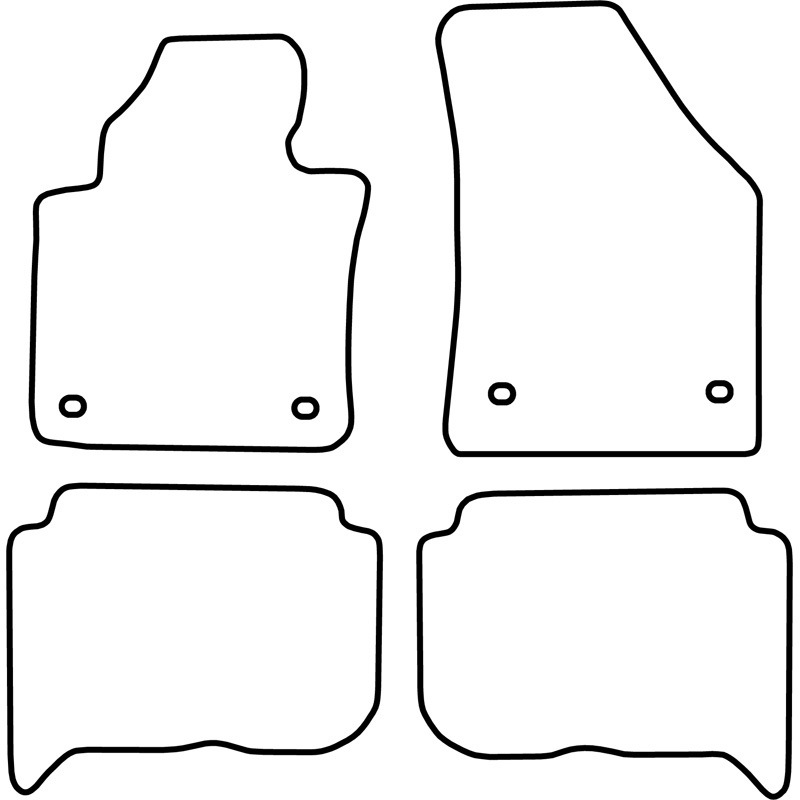 Automatten Velours  Volkswagen Touran 2003-2007 (5-Personen)