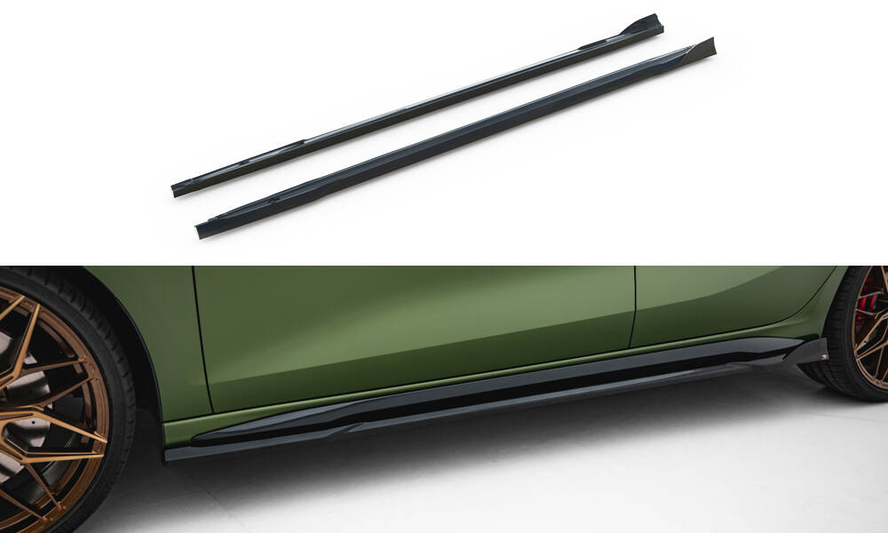 Zijskirts V.3 Audi S3 / A3 S-line 8Y Facelift Maxton Glanzend zwart