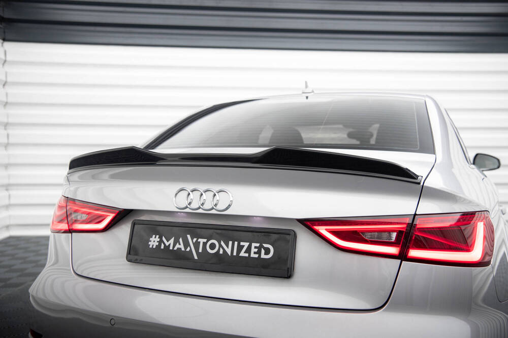 Spoiler Audi A3 / S3 / RS3 Limousine 8V Maxton Glans Zwart