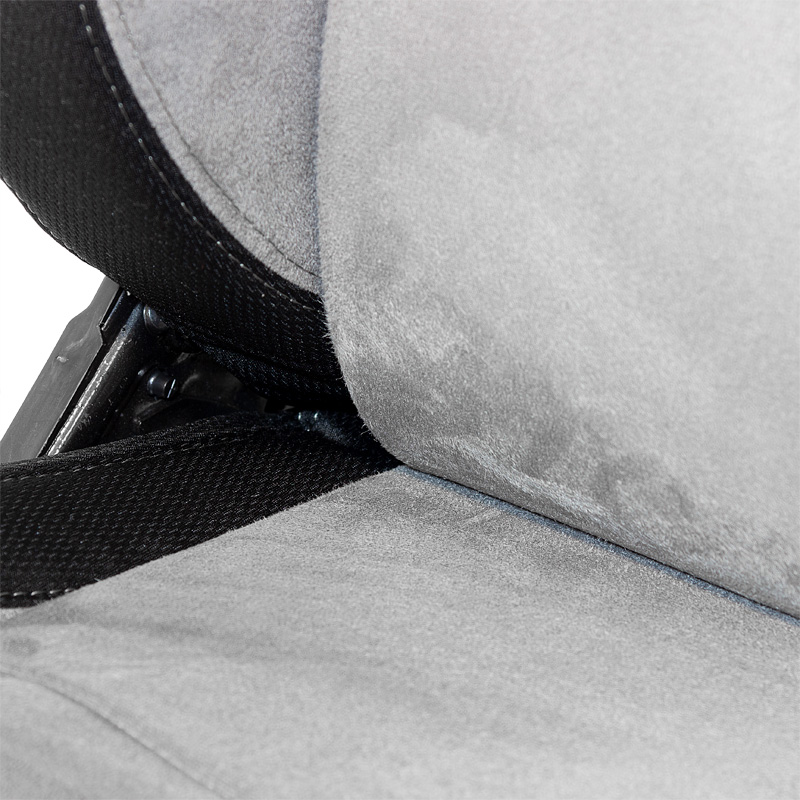 Sportstoel "Eco Soft" Stof/Suede Zwart/Grijs