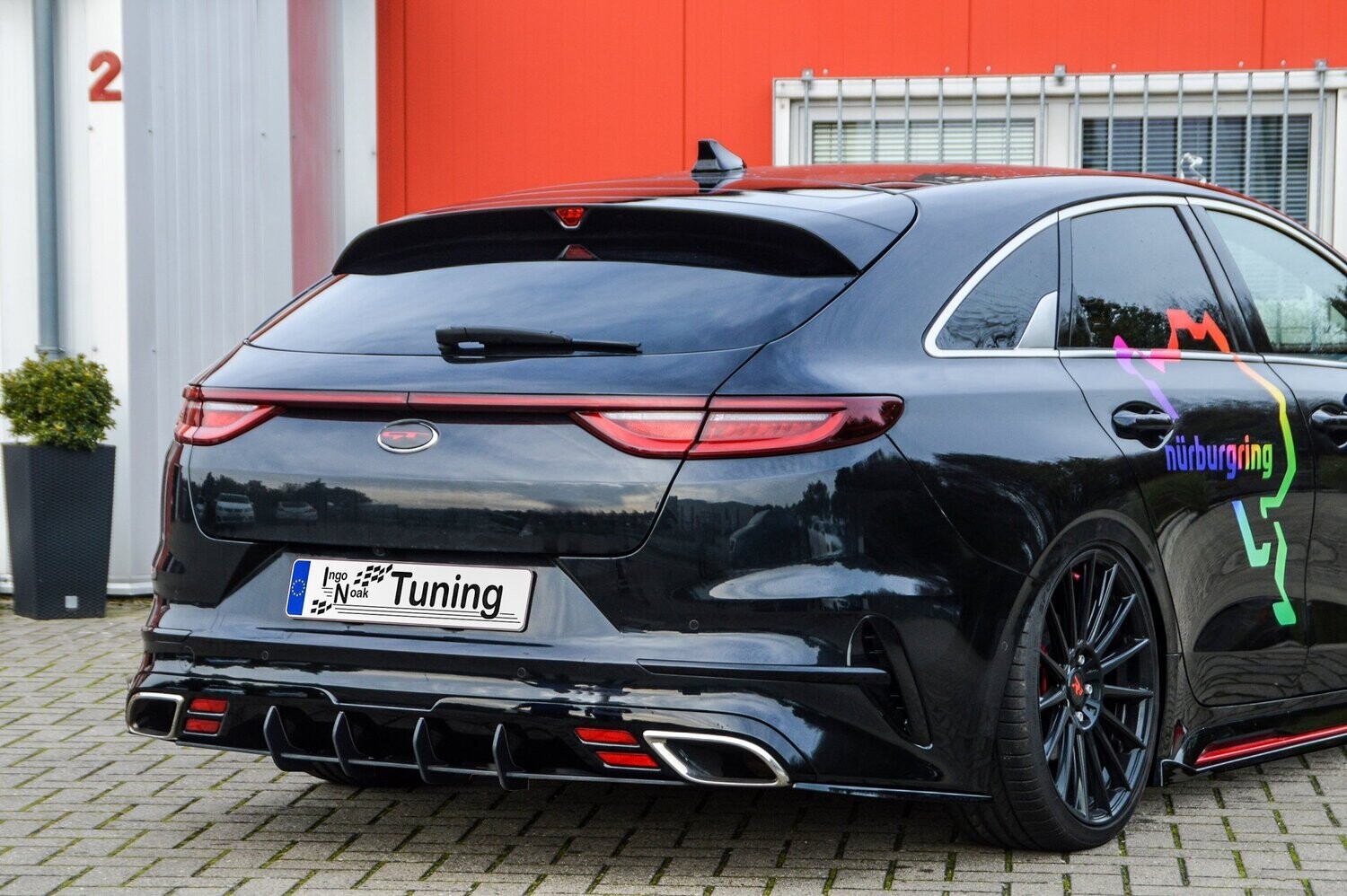 Achter Aanzet Kia ProCeed GT Mk 3 Mat Zwart