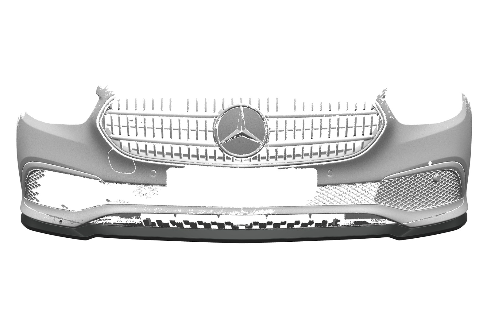 Voorspoiler Mercedes Benz E W213 klasse CSR Glans Zwart