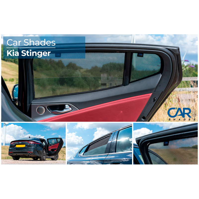 Set Car Shades (achterportieren)  Kia Stinger 2018- (4-delig)